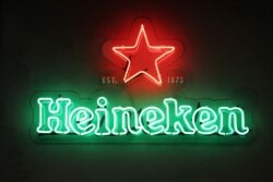 FILE PHOTO: Heineken logo is seen at the company's building in Sao Paulo, Brazil April 30, 2019.