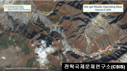 지난 2월 촬영한 북한 황해북도 곡산군에 있는 갈골기지의 위성사진이 24일 워싱턴의 전략국제문제연구소(CSIS)가 공개한 보고서에 실렸다. 