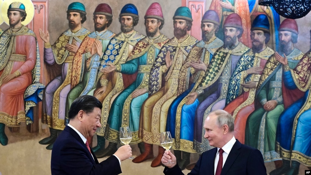 中俄领导人2023年3月会晤进一步加深了美国民众对中国的负面观感。（美联社）(photo:VOA)