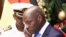 Guinea Bissau's president Jose Mario Vaz reacts as he delivers his New Year's speech Dec. 31, 2019, at the Presidential Palace in Bissau.