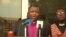The Rev. Fonki Samuel Forba, president of the Council of Protestant Churches of Cameroon, urges warring parties to surrender their weapons and end violence. (M.E. Kindzeka/VOA)
