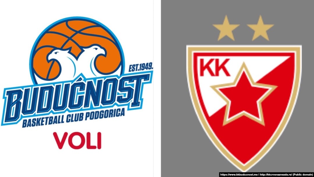 Grbovi košarkaških klubova Budućnost i Crvena zvezda (Foto: preuzeto sa zvaničnih veb stranica Budućnosti i Zvezde)