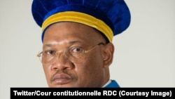 Zuzi Dieudonné Kaluba Dibwa mokambi ya sika ya Cour constitutionnelle, Kinshasa, RDC, 20 avril 2021. (Twitter/Cour constitutionnelle RDC)