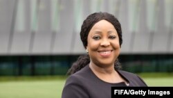 Fatma Samoura, secrétaire générale de la Fédération internationale de footbal au siège de la FIFA à Zurich, le 30juin 2016