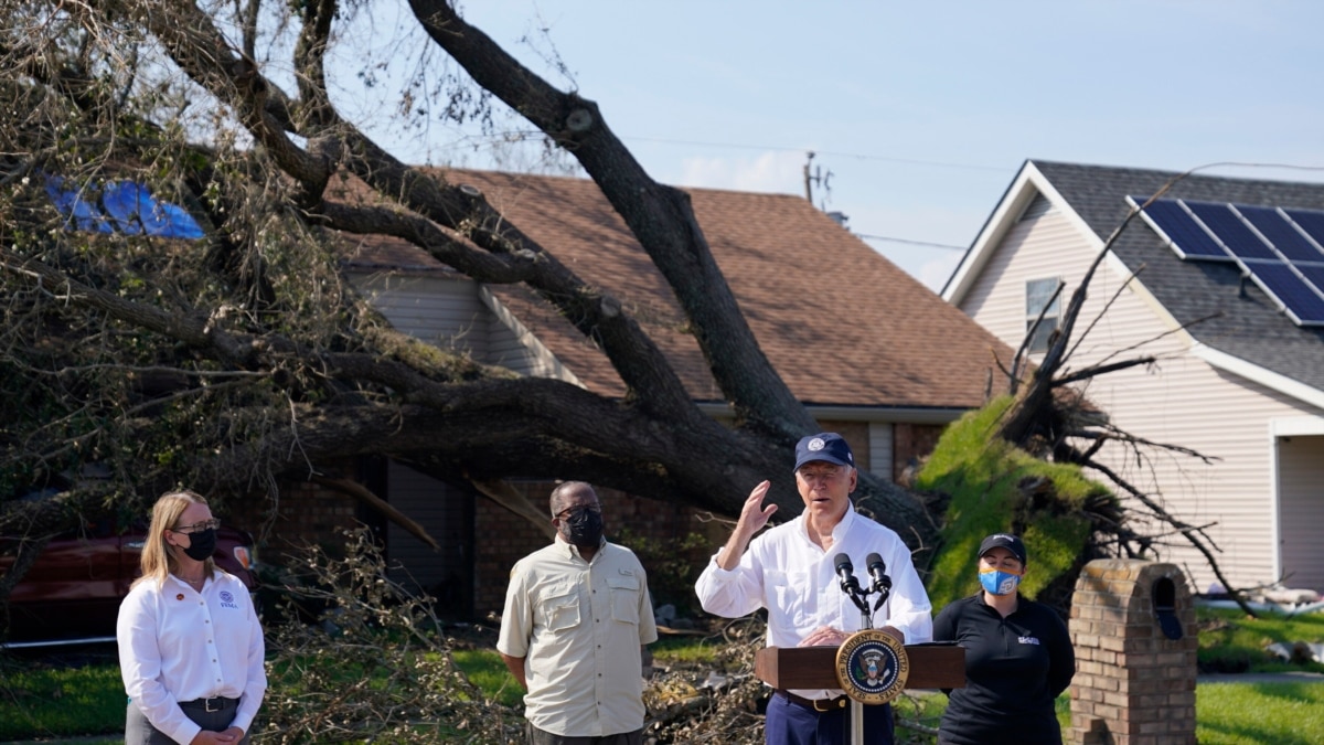 Biden Tours HurricaneHit Louisiana to Assess Damage