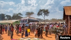 FILE - Refugees from Burundi who fled violence and political tension are seen at the Nyarugusu refugee camp in western Tanzania, May 28, 2015.