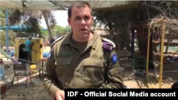 جاناتان کانریکوس، سخنگوی ارتش دفاعی اسرائیل - عکس از ویدئوی وزارت دفاع اسرائیل روی توئیتر