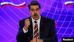 니콜라스 마두로 베네수엘라 대통령이 수도 카라카스에서 연설하고 있다. (자료사진)