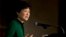 South Korean President Park Geun-hye speaks to the U.S. Chamber of Commerce and the U.S.-Korea Business Council annual meeting in Washington, Oct. 15, 2015.