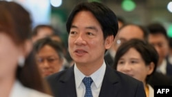 即将上任的台湾候任总统赖清德2024年5月15日在台北出席一个展览会。（法新社）