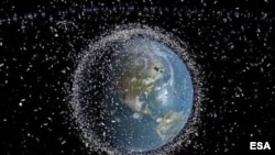 European Space Agency photo of space debris