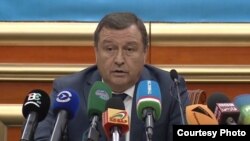 Tojikiston Markaziy saylov va referendum komissiyasi raisi Baxtiyor Xudoyorzoda, Dushanbe, 2-mart, 2020