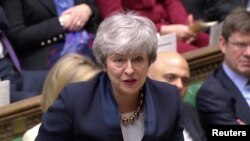 Theresa May au parlement à Londres le 3 avril 2019.