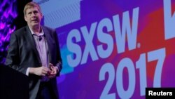Chief Programming Officer Hugh Forrest opens the South by Southwest (SXSW) Music Film Interactive Festival 2017 in Austin, Texas, March 10, 2017.