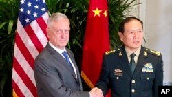 美国国防部长马蒂斯会晤中国国防部长魏凤和（2018年10月18号）