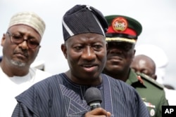 FILE - Nigerian president Goodluck Jonathan.