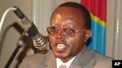 FILE - human rights activist Floribert Chebeya Bahizire speaks during a seminar in Kinshasa, Congo. 