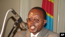 FILE - human rights activist Floribert Chebeya Bahizire speaks during a seminar in Kinshasa, Congo.