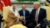 O Emir do Kuwait com o presidente Donald Trump