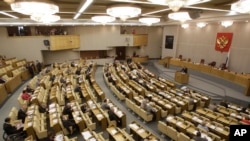 Majelis Duma Rusia meloloskan RUU anti-gay dengan suara 436 berbanding 0 dan 1 abstain (foto: dok).