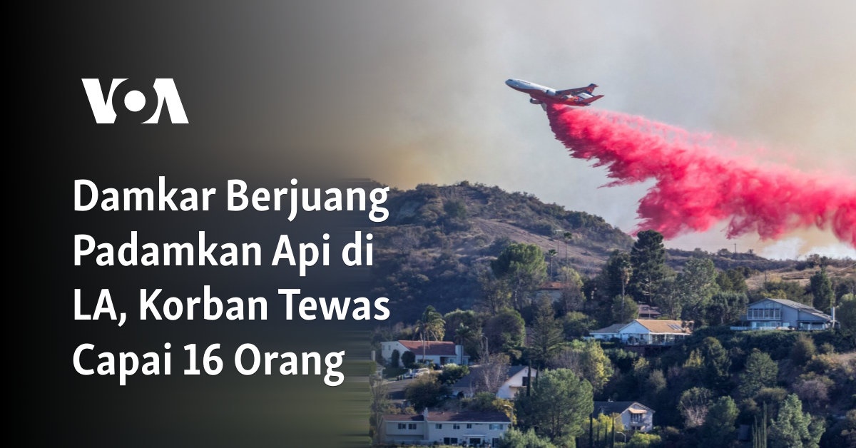 Damkar Berjuang Padamkan Api di LA, Korban Tewas Capai 16 Orang