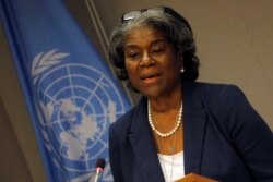Duta Besar AS yang baru untuk PBB, Linda Thomas-Greenfield di New York, AS, 1 Maret 2021. (Foto: Reuters)