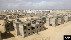 Một khu nhà đang xây trong dải Gaza thuộc dự án của Cơ quan Việc làm và Cứu trợ Liên Hiệp Quốc, UNWRA
