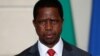 Le président de la Zambie Edgar Lungu au Palais de l'Élysée, à Paris, le 8 février 2016.