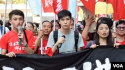 香港学联前副秘书长岑敖晖（美国之音汤惠芸拍摄）