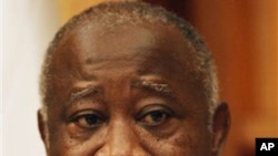 Ivory Coast, President Laurent Gbagbo, speaks during an exclusive interview at his residence, in Abidjan, 26 Dec 2010