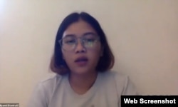 Koordinator KontraS Fatia Maulidiyanti saat memberikan keterangan pers secara online pada Senin (26/10/2020). Foto: screenshoot