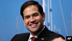 Republican presidential candidate Sen. Marco Rubio, R-Fla. during a campaign event at Saint Anselm College in Manchester, New Hampshire, Nov. 4, 2015. 