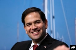 Republican presidential candidate Sen. Marco Rubio, R-Fla. during a campaign event at Saint Anselm College in Manchester, New Hampshire, Nov. 4, 2015.