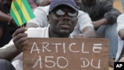 Un manifestant togolais.