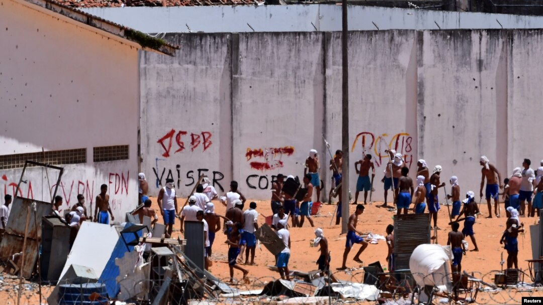 Around 60 killed as drug gangs clash in Brazil prison massacre