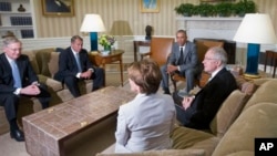 美国总统奥巴马在白宫会见国会领袖（2014年6月18日）