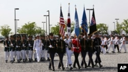 주한미군사령부가 위치한 한국 평택 캠프험프리에서 지난해 5월 미국의 현충일인 메모리얼데이 기념식이 열렸다.