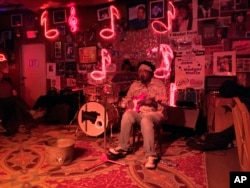 Guitarist Lucious Spiller performs at Red's, one of several clubs in Clarksdale, Miss., hosting live music, March 10, 2017.