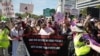 美国东西两岸游行支持堕胎，反对德州禁令