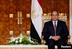 FILE - Egypt's President Abdel Fattah al-Sisi attends a ceremony at the El-Thadiya presidential palace in Cairo, Oct. 5, 2016.