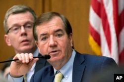 FILE - House Foreign Affairs Committee Chairman Rep. Ed Royce, R-Calif. speaks on Capitol Hill in Washington, Jan. 7, 2016. "Once again, the Obama administration is handing Iran's radical regime more cash," Royce said of the U.S. purchasing heavy water from Iran.