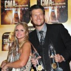 Miranda Lambert and Blake Shelton at the CMA Awards