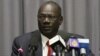 South Sudanese information minister, Michael Makue attends a press conference in Addis Ababa, Ethiopia, Jan. 5, 2014.