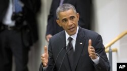 Tổng thống Hoa Kỳ Barack Obama nói về dịch bệnh Ebola tại trụ sở Liên hiệp quốc ở New York, 25/9/14