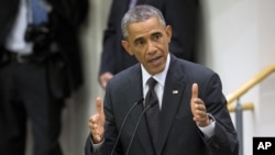 Presiden AS Barack Obama berbicara dalam KTT PBB tentang Ebola hari Kamis (25/9).