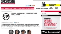 Sərhədsiz Reportoyrların qadın jurnalistlər siyahısı 