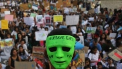 Jedan od globalnih protesta zbog globalnog zagrijevanja održan je u Mumbaju u Indiji, 27. septembra 2019.