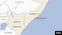 FILE - Map of Somalia. The airstrike was carried out Thursday near the Somalian town of Cadale, which is 220 kilometers north of Mogadishu.