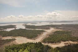 Danau Sentarum di Kalimantan mengalami kekeringan ketika kemarau panjang (foto courtesy: Hermanto).