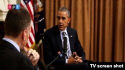 Američki predsednik Barak Obama tokom intervjua za NPR, 21. decembar 2015.